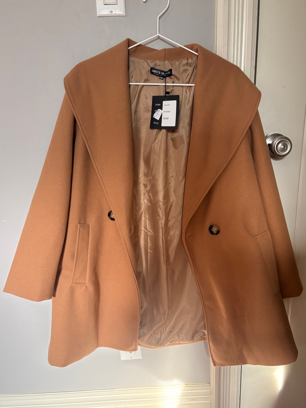 Women’s Camel Hooded Trench Coat by Lands' End
